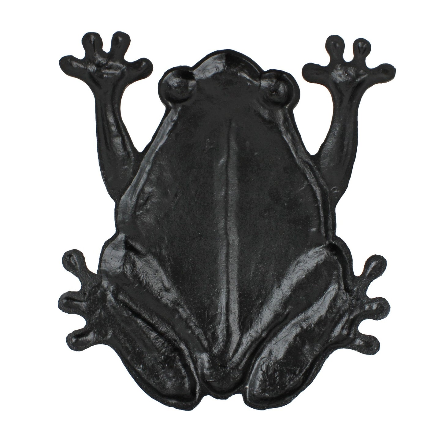 Large Cast Iron Frog Stepping Stone Garden Yard Pond Decor Verdigris 11.5 inch