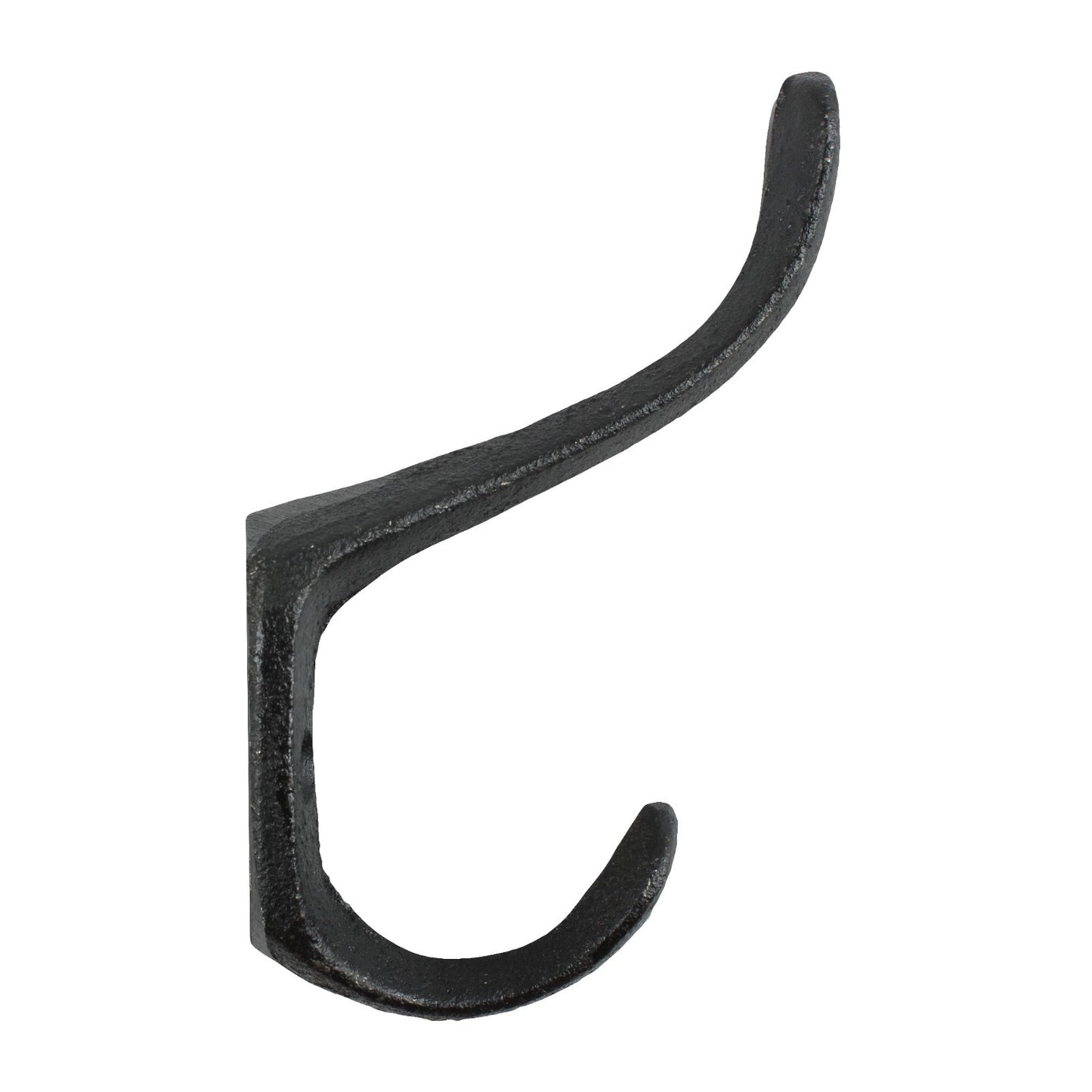 Matte Black Double Wall Hook Cast Iron Door Robe Key Towel Coat Hanger 4 inch