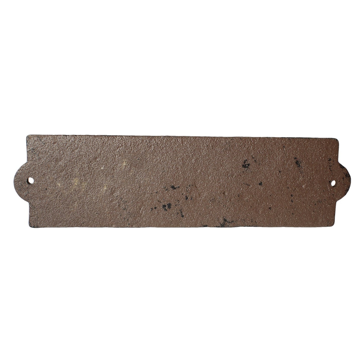 Rustic Cast Iron Man Cave Marker Door Plaque Sign Antique Brown Patina 8 1/4 in