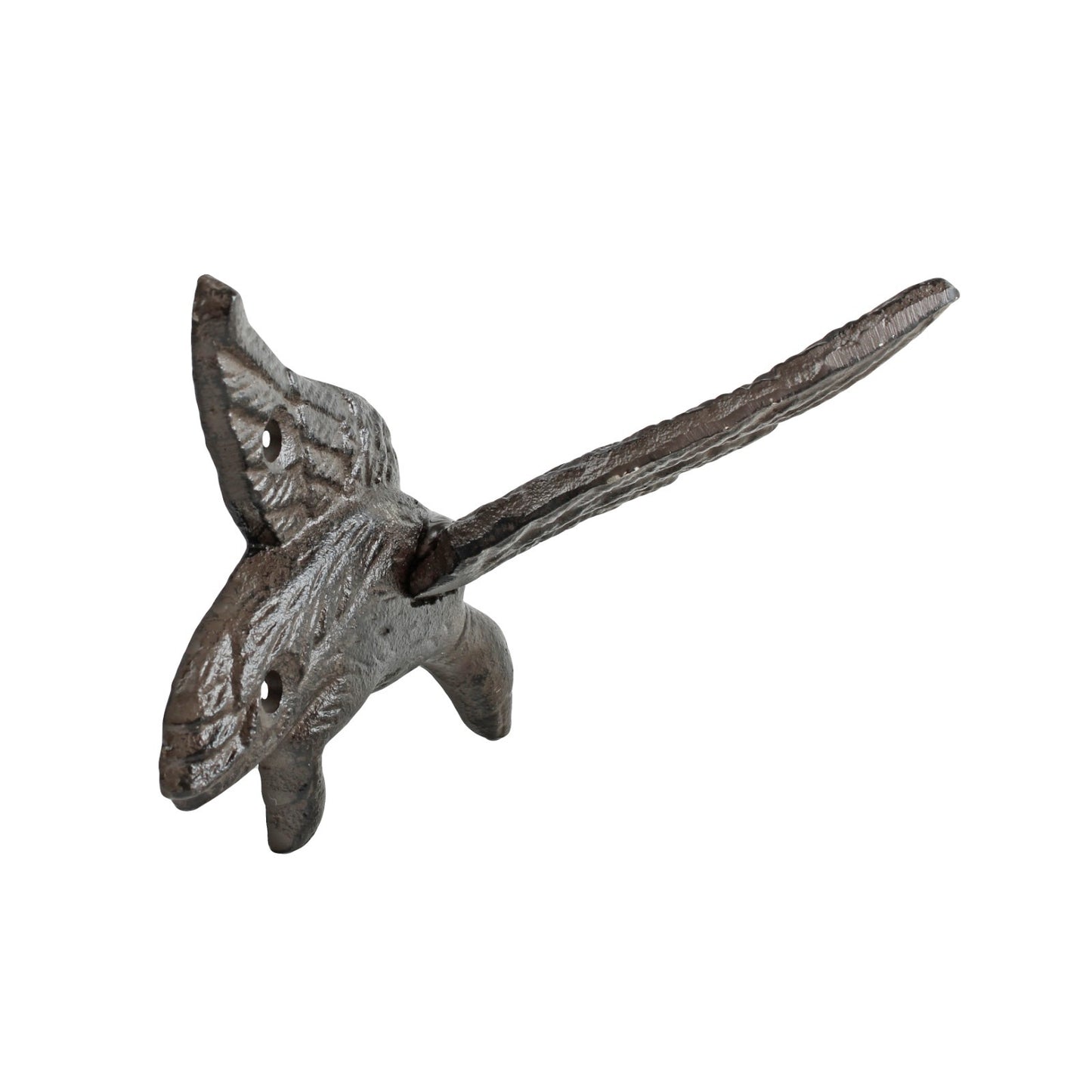 Rustic Cast Iron Flying Duck Wing Wall Hook Coat Towel Dog Leash Hanger Brown