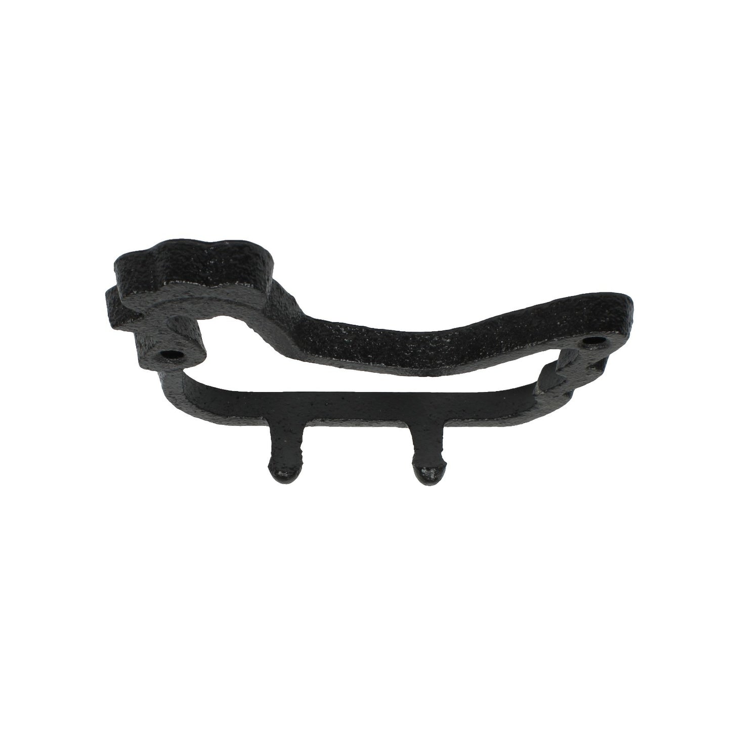 Small Cast Iron Chicken Double Wall Hook Key Hanger Country Farm Decor Black