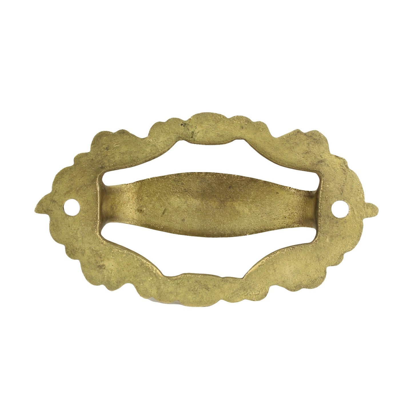 Polished Brass Metal Drawer Handle Pull Victorian Style Floral Pattern 4 3/8 in