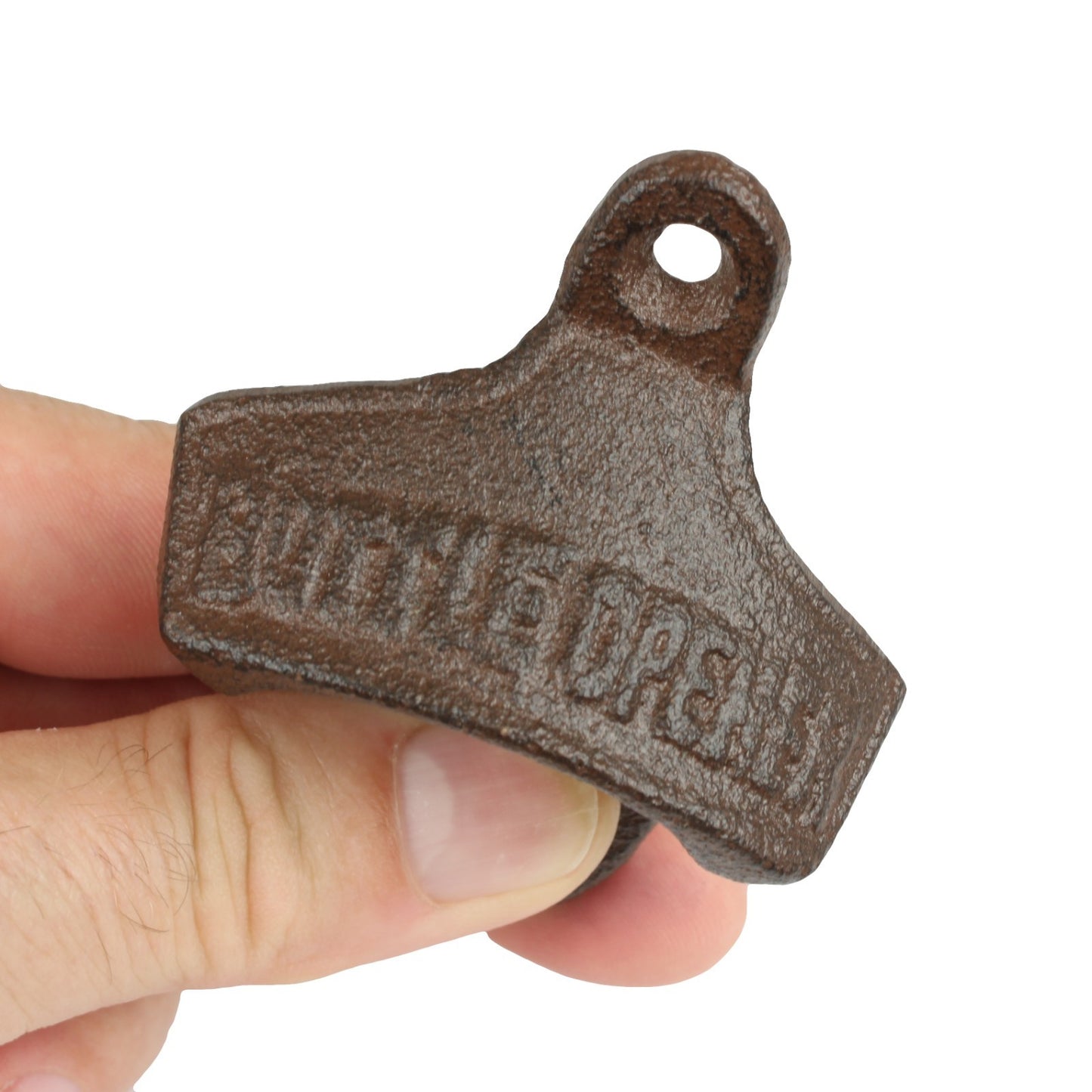 Rustic Brown Cast Iron Beer Soda "Bottle Opener" Wall Mounted Kitchen Bar Decor