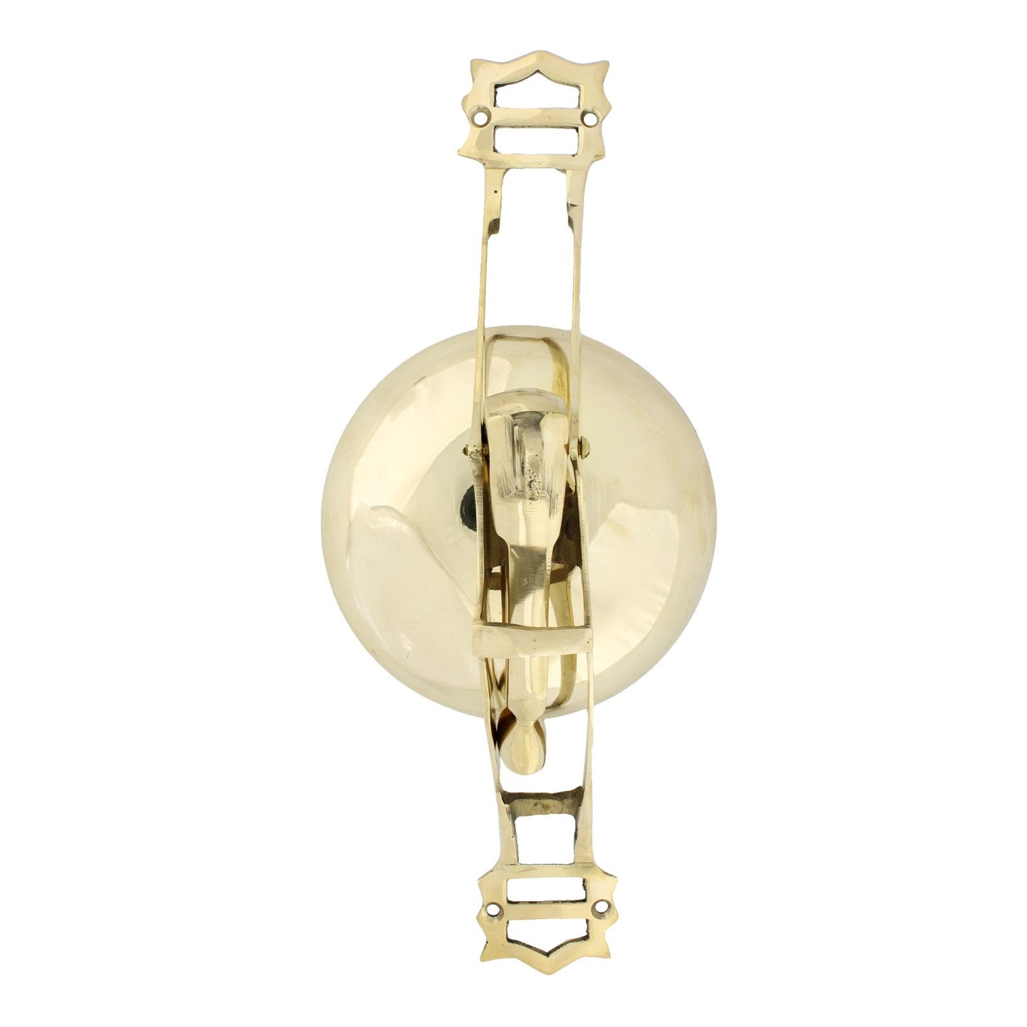 Polished Brass Cable Car Trolley Bell Wall Mounted Antique Style 11 inch Tall