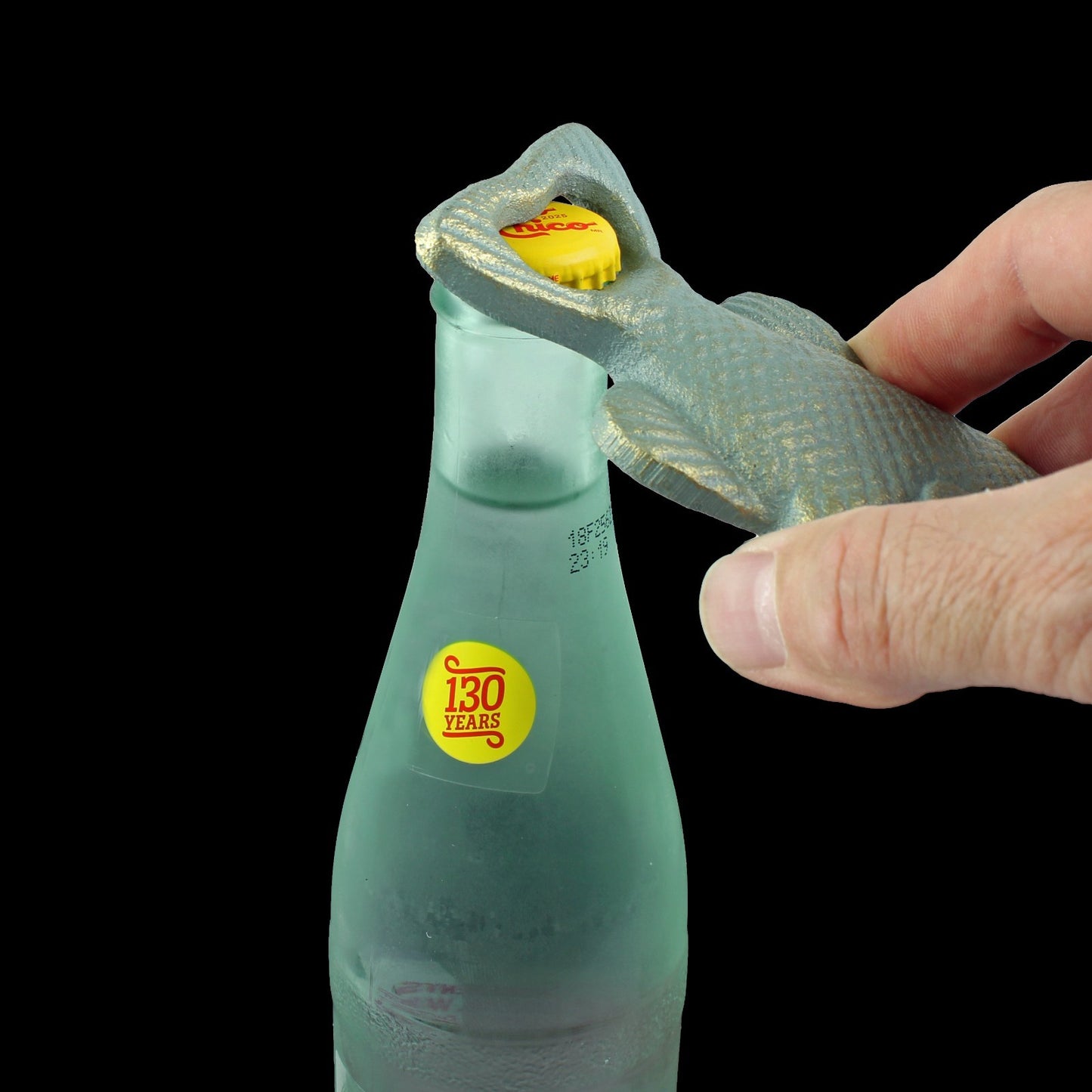 Cast Iron Large Mouth Bass Tail Beer Bottle Opener Handheld Boat House Bar Decor