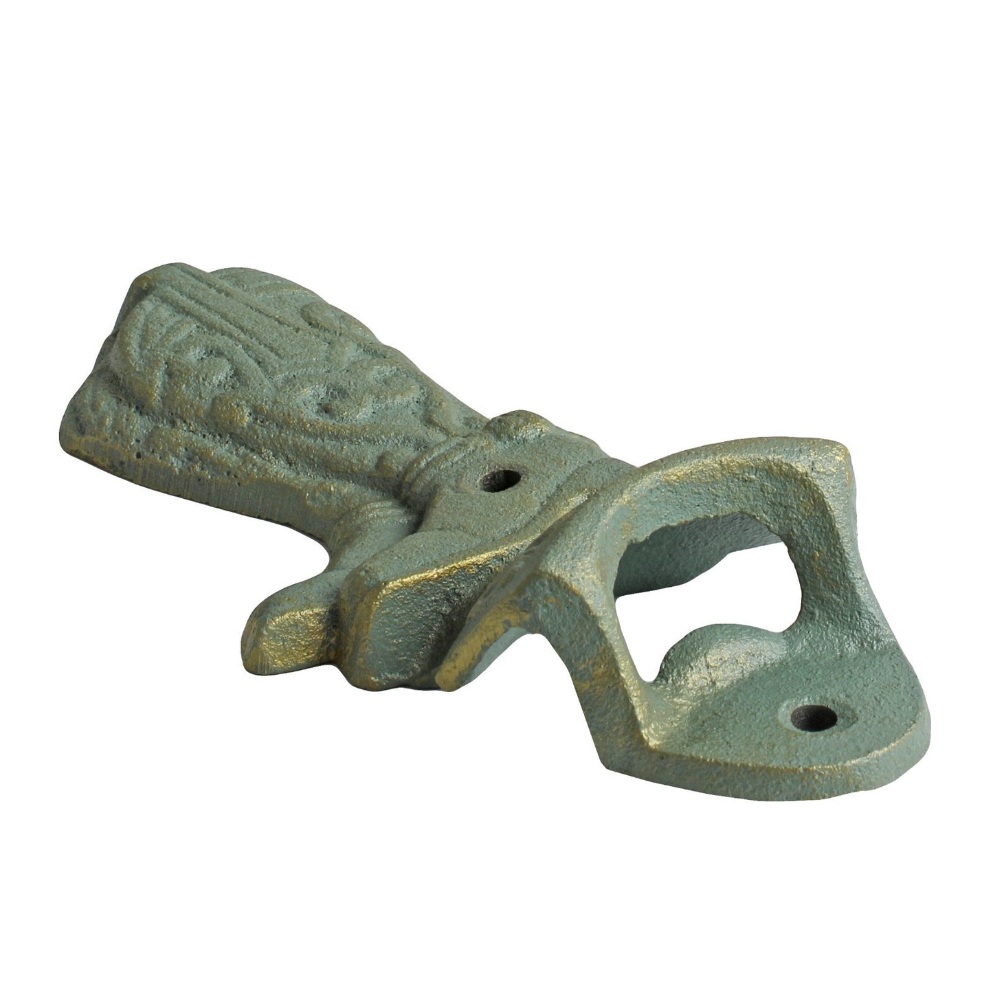 Cast Iron Cowboy Boots Bar Open Here Beer Bottle Opener Wall Mounted Verdigris