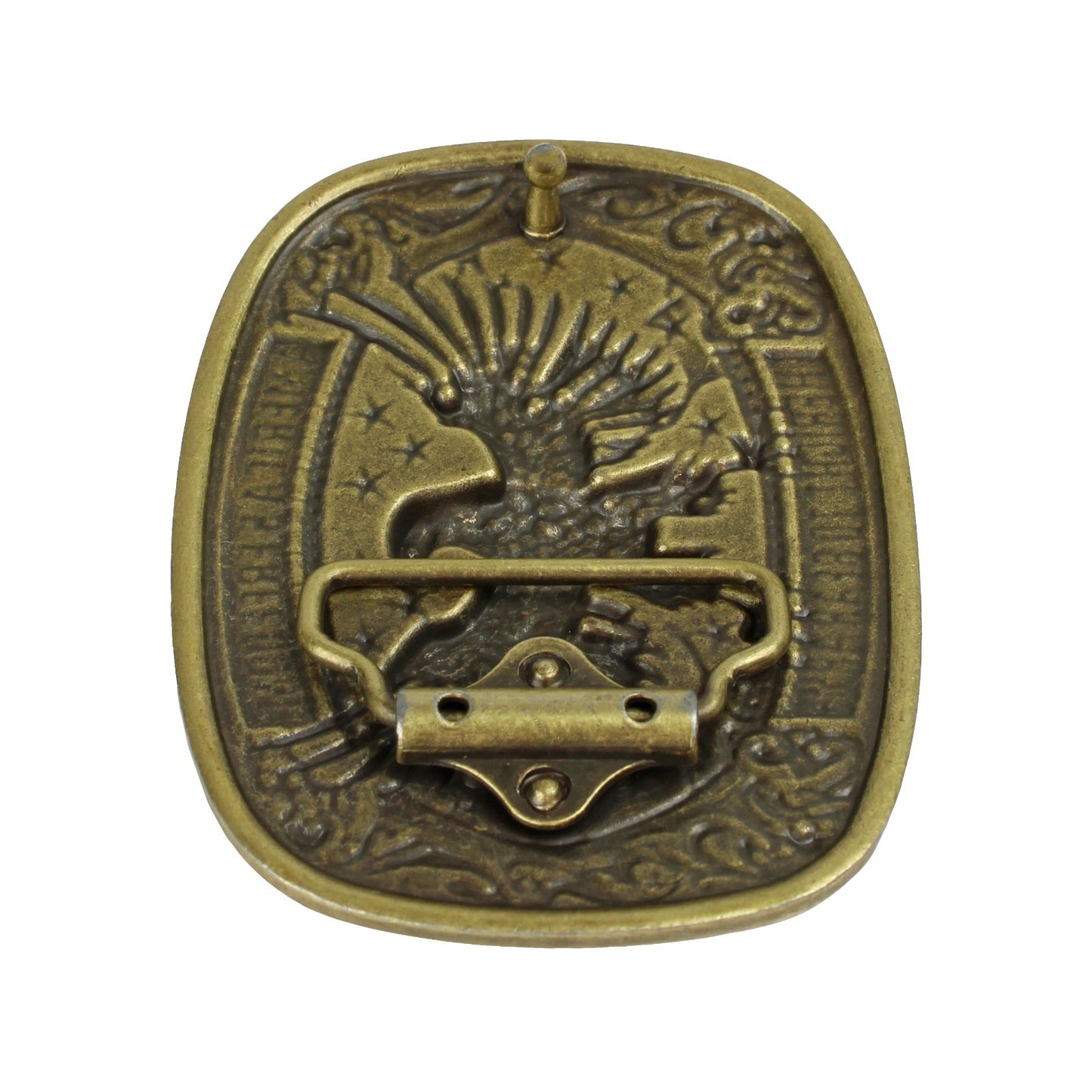America's Freedom 2nd Amendment Eagle Belt Buckle Antique Bronze Fits 1.5" Belts