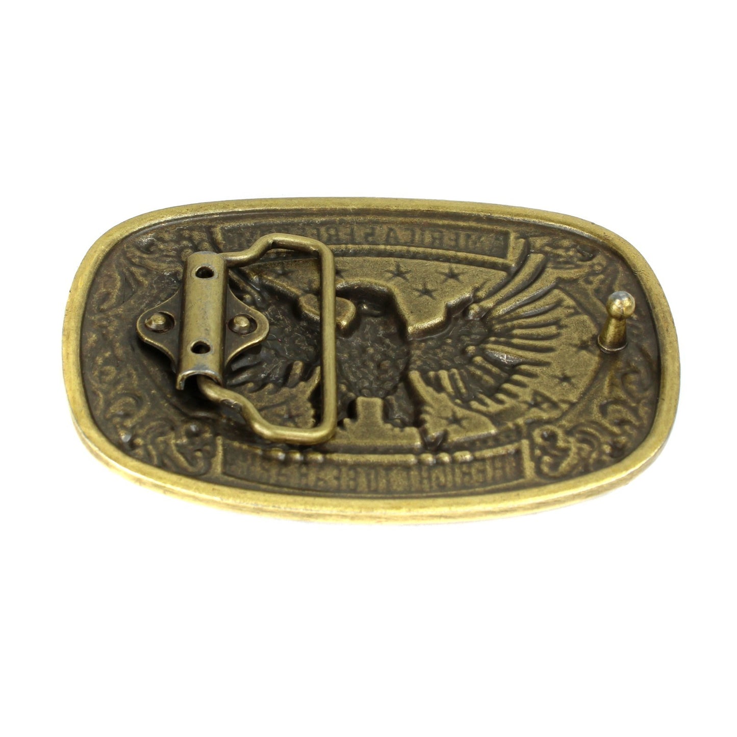 America's Freedom 2nd Amendment Eagle Belt Buckle Antique Bronze Fits 1.5" Belts