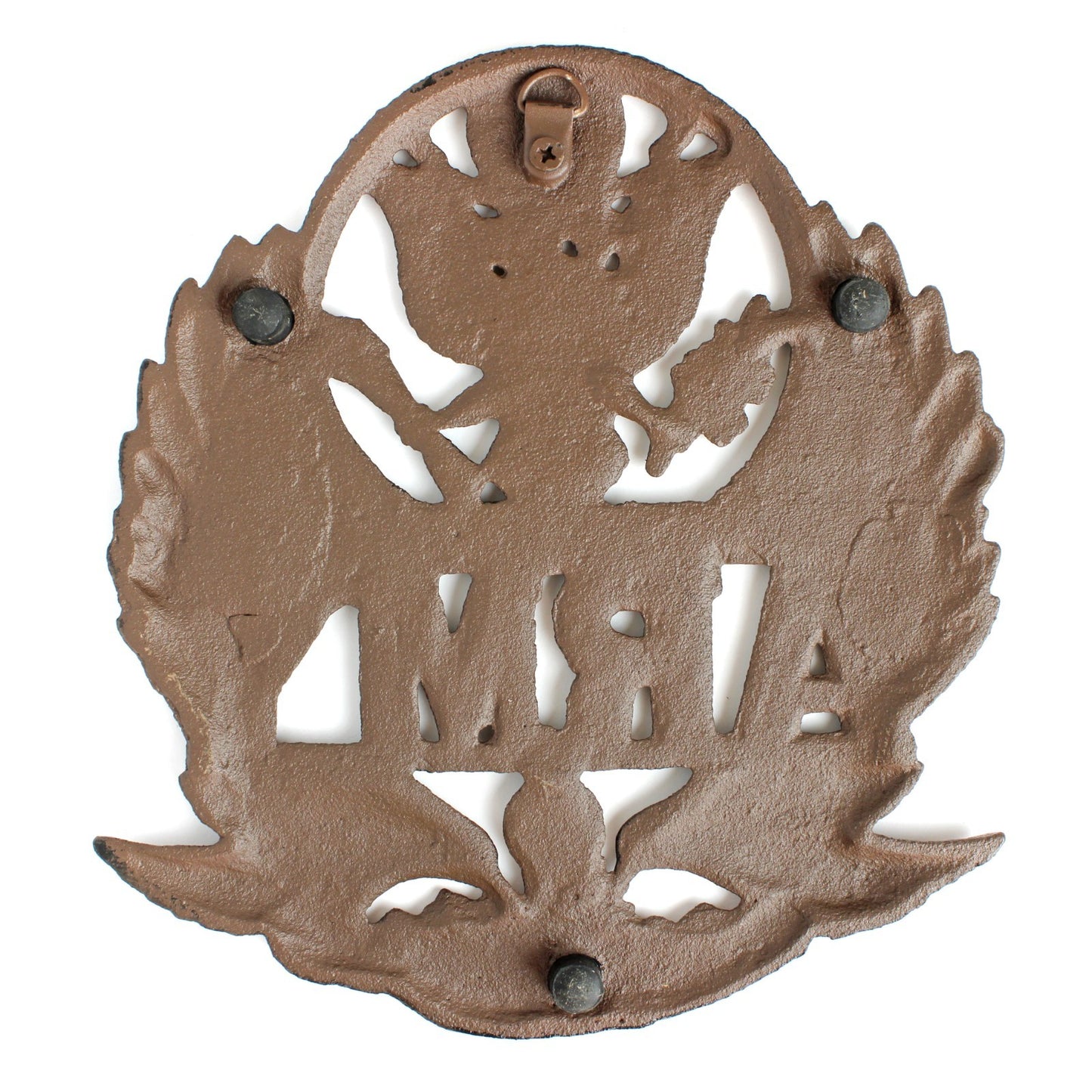 Rustic Cast Iron Army Trivet Military Kitchen Hot Pot Holder 8 1/4 x 7 1/4 in
