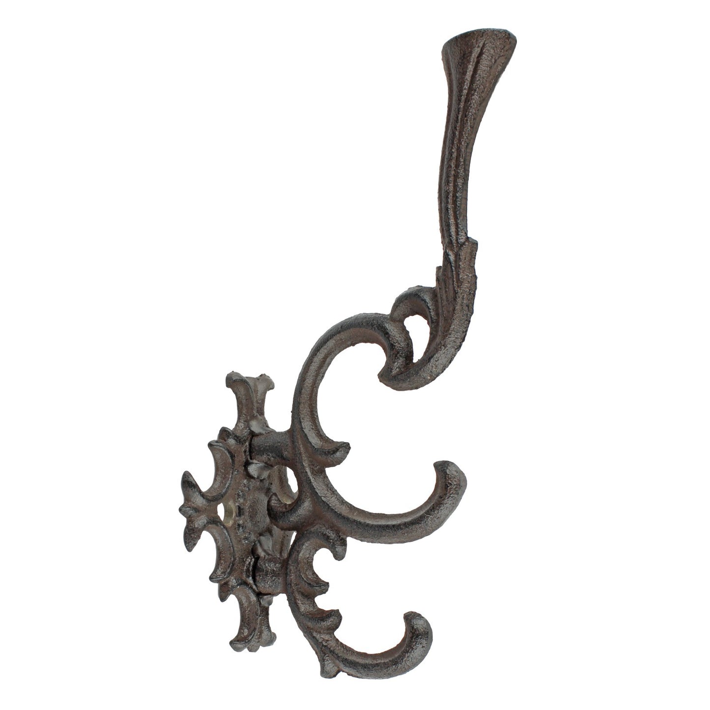 Antique Style Victorian Cast Iron Triple Coat Hook Key Towel Coat Hanger 7 inch