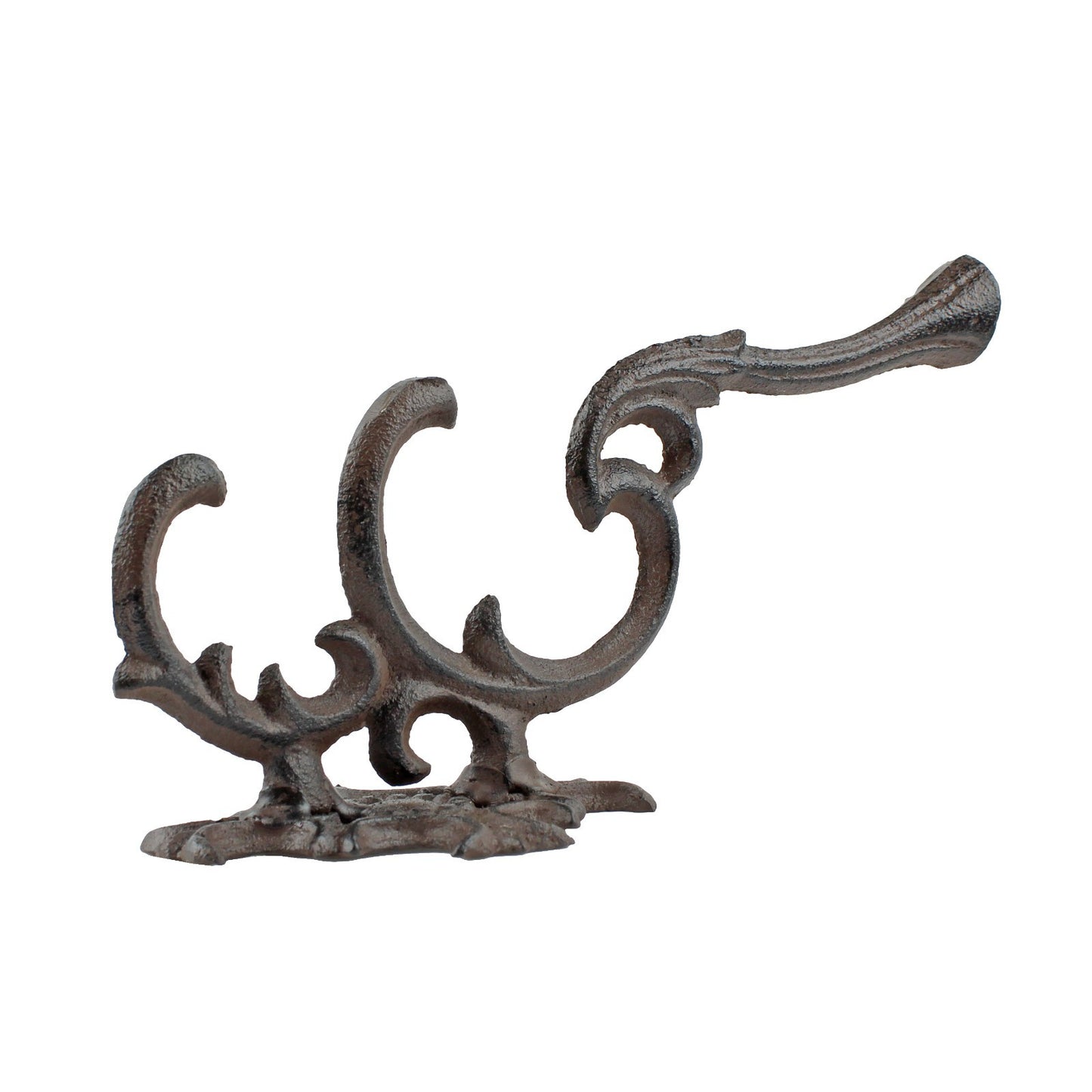 Antique Style Victorian Cast Iron Triple Coat Hook Key Towel Coat Hanger 7 inch