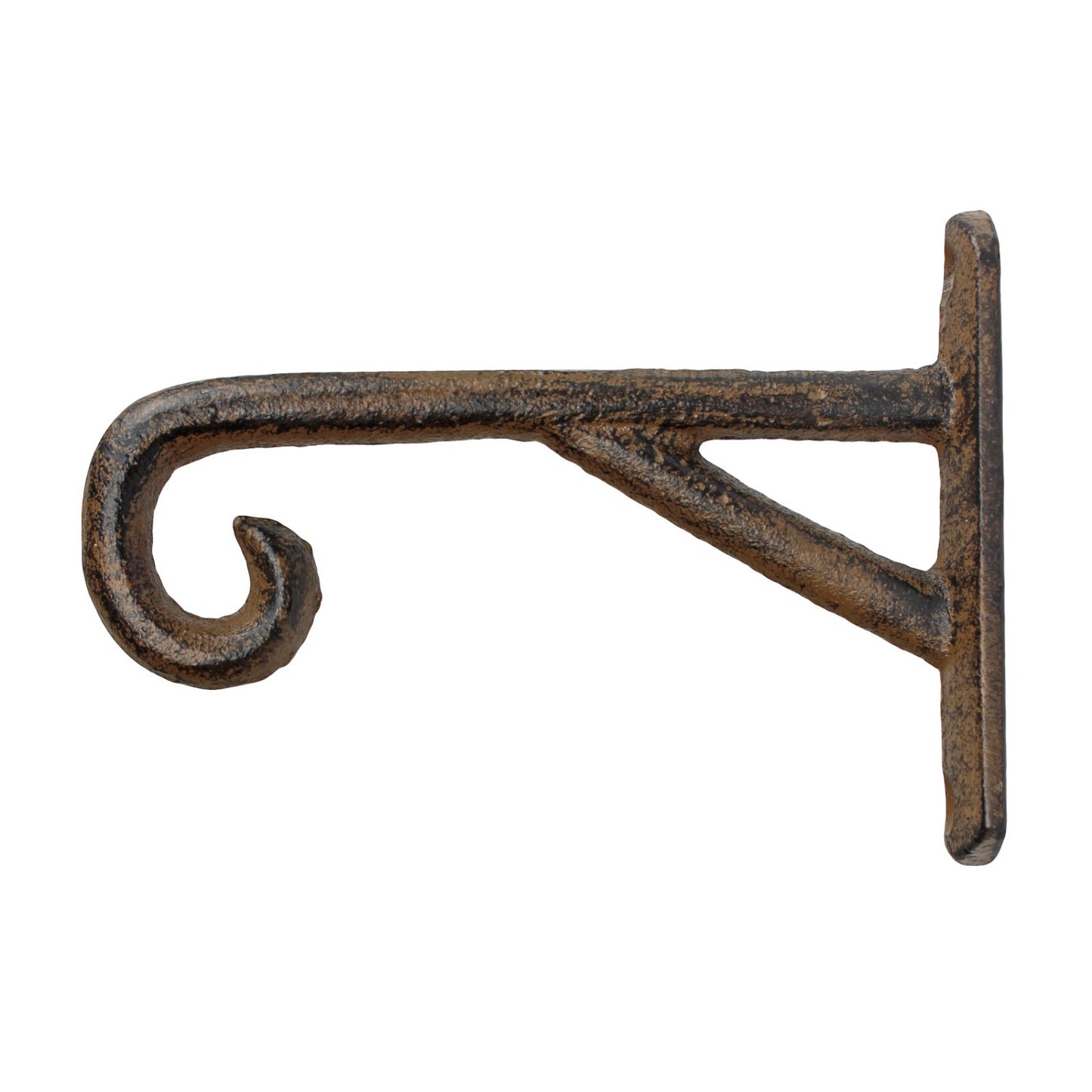 Small Cast Iron Scroll Wall Hook Plant Basket Holder Lamp Lantern Hanger 4.5 in
