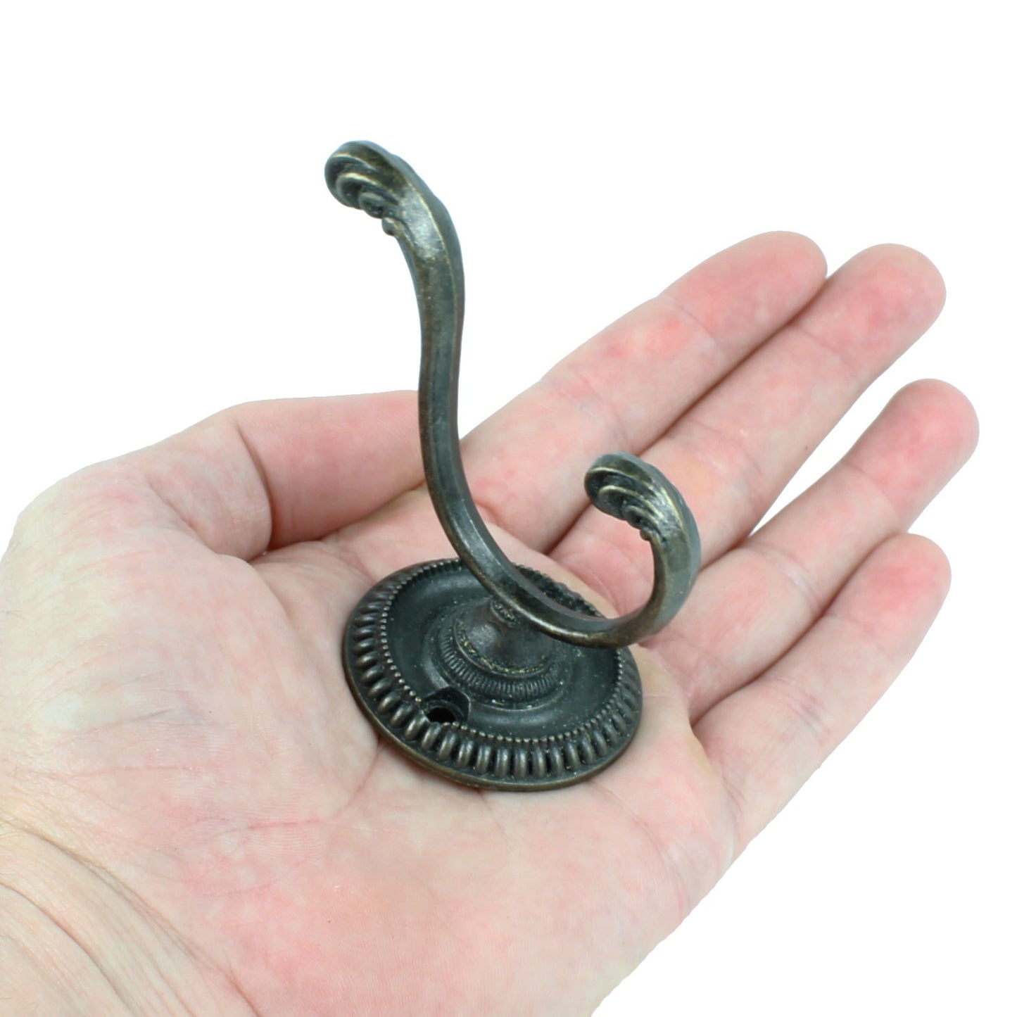 Metal Vines Double Wall Hook Door Robe Towel Coat Hanger Brushed Gold 3 inch