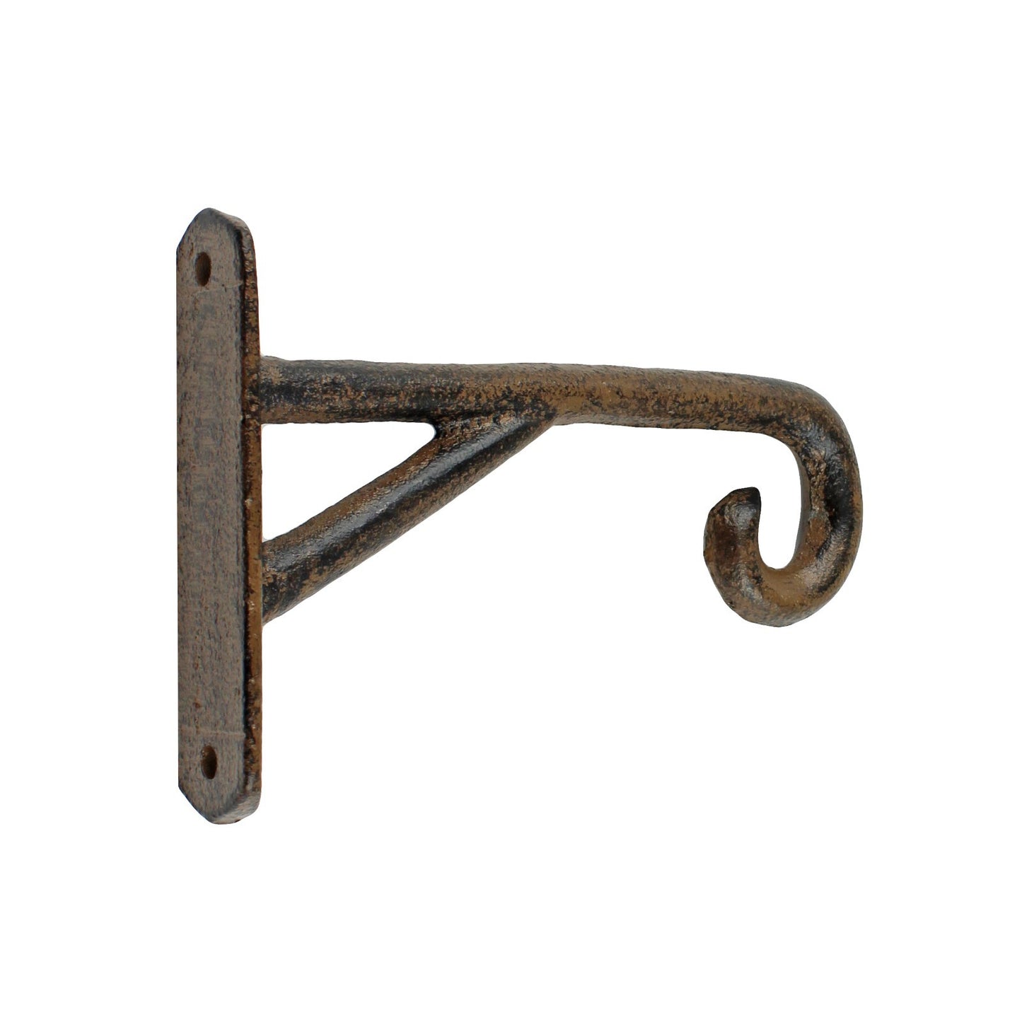 Small Cast Iron Scroll Wall Hook Plant Basket Holder Lamp Lantern Hanger 4.5 in