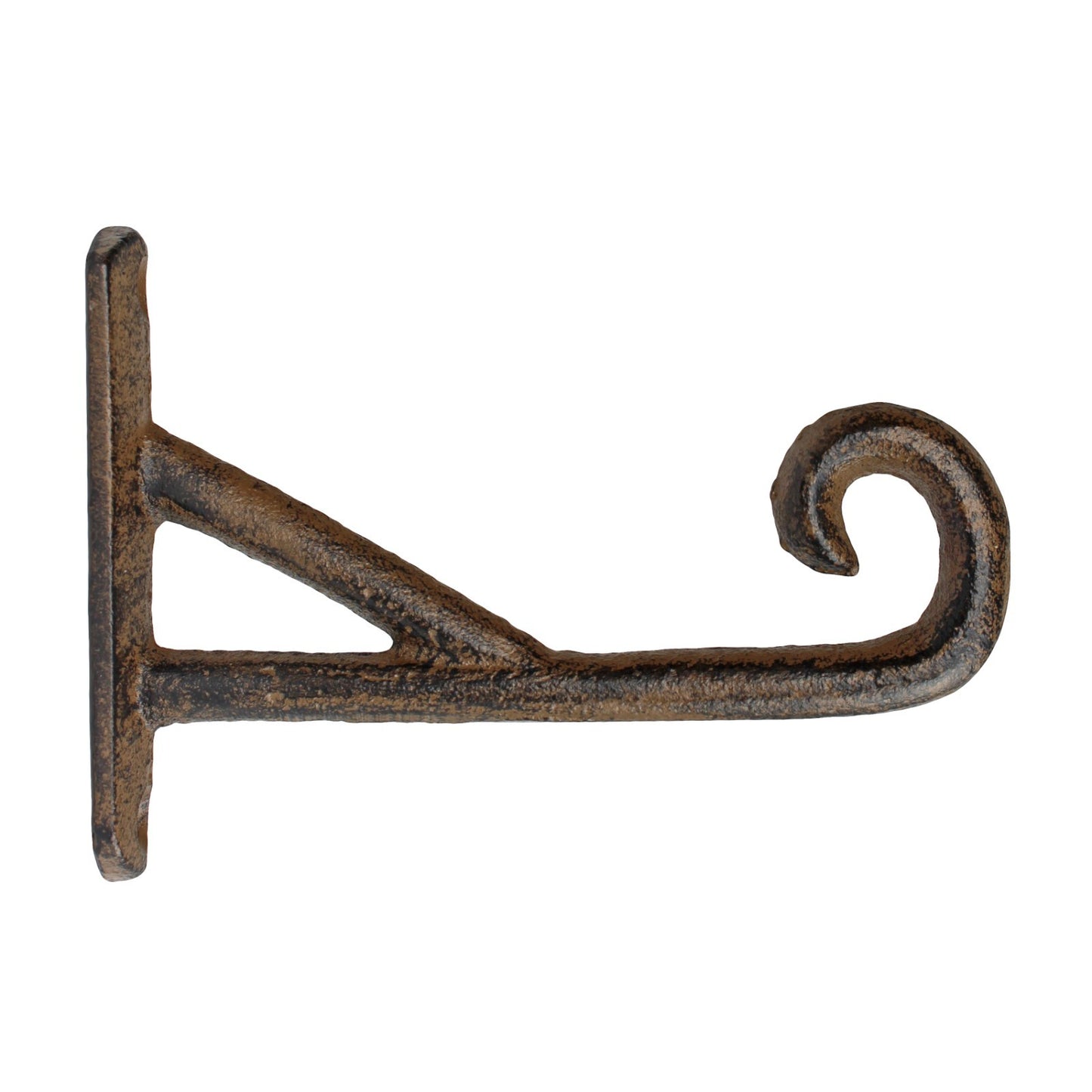 Small Cast Iron Scroll Wall Hook Plant Basket Holder Lamp Lantern Hanger 4.5 in