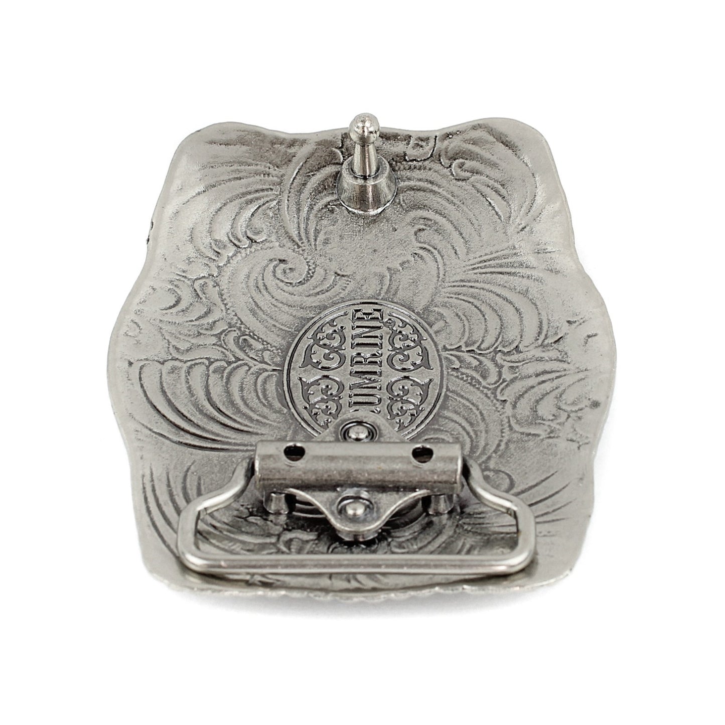 American Bison Buffalo Floral Belt Buckle Antique Silver Fits 1.5 inch Belts