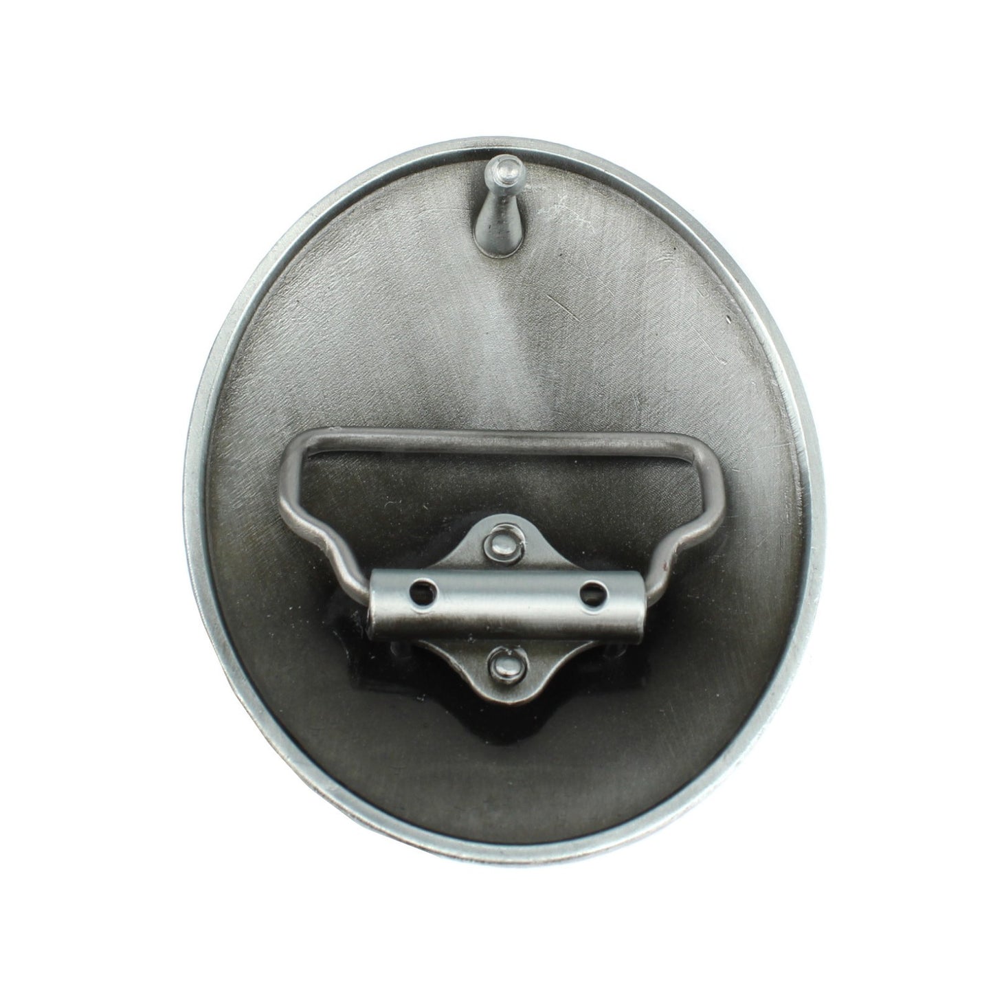 Oval Enamel American Flag Floral Cowgirl Western Belt Buckle Antique Silver