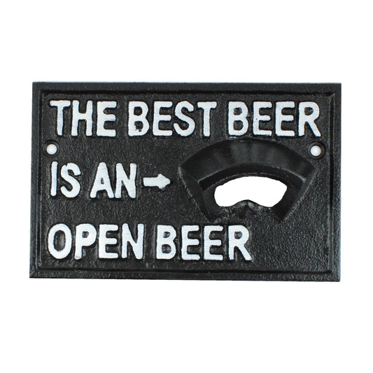 Cast Iron The Best Beer Is An Open Beer Wall Mounted Bottle Opener Bar Decor