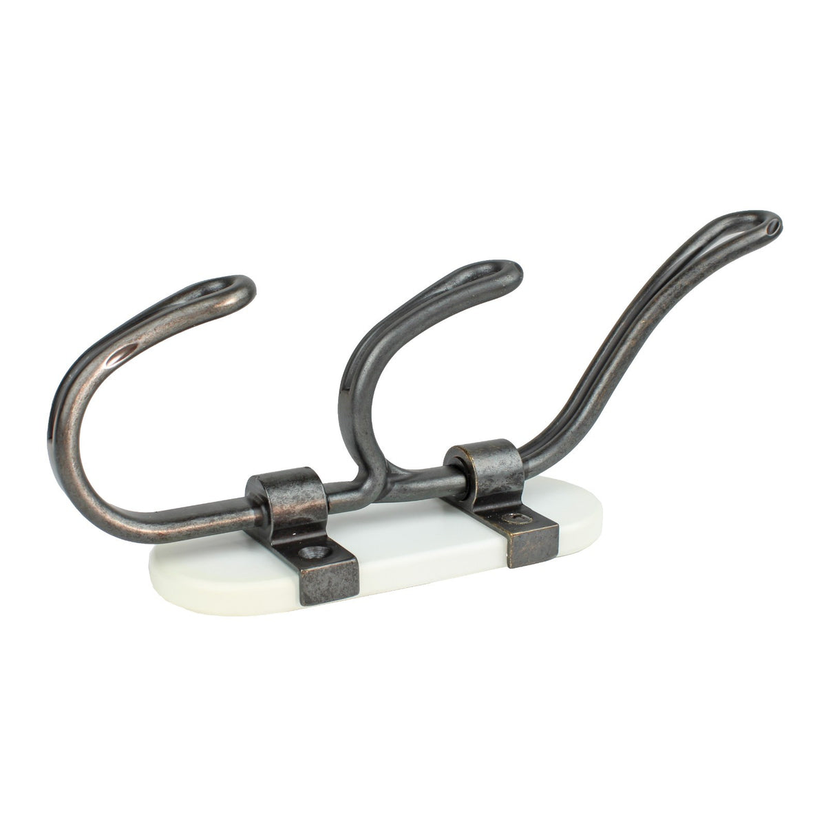 Triple Prong Metal Middle Swivel Wall Hook Coat Towel Cap Purse Clothes Hanger