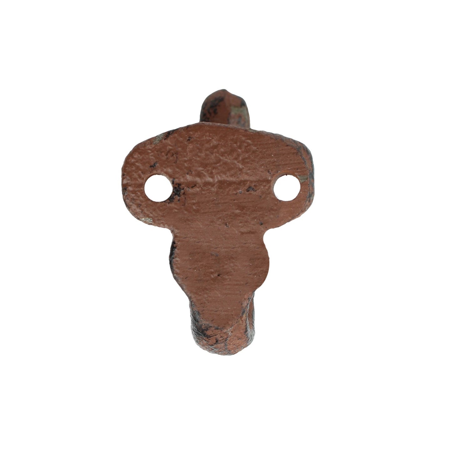 Rustic Cast Iron Double Wall Hook Key Towel Coat Hanger Antique Brown 3 1/4 inch