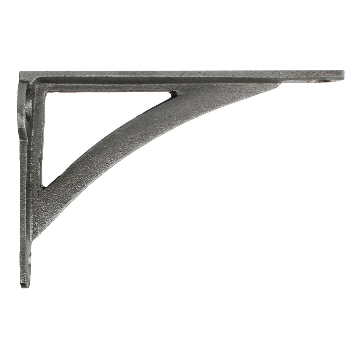 2 Small Simple Glazed Cast Iron Shelf Brackets Corner Braces Gray 4.5 x 3 inch