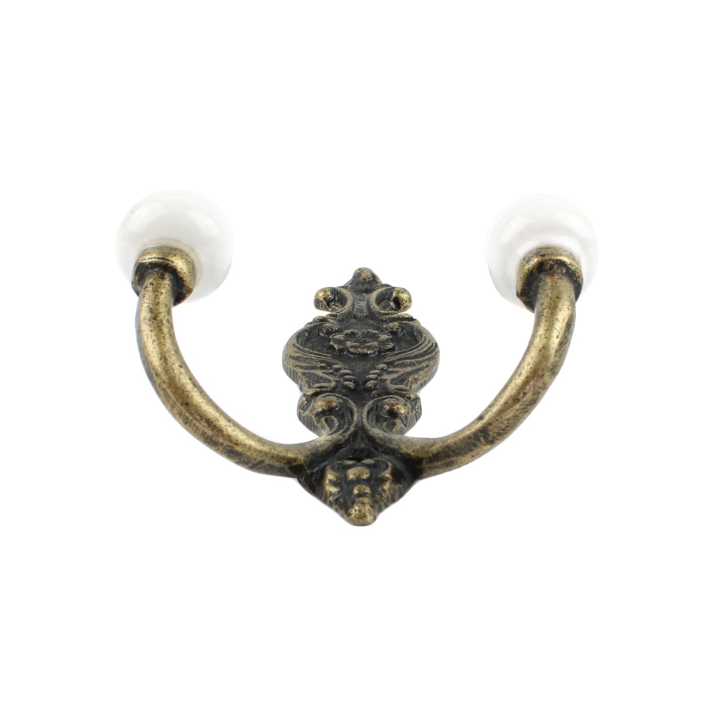 Antique Bronze Metal Double Wall Hook Coat Towel Purse Hanger Victorian Style