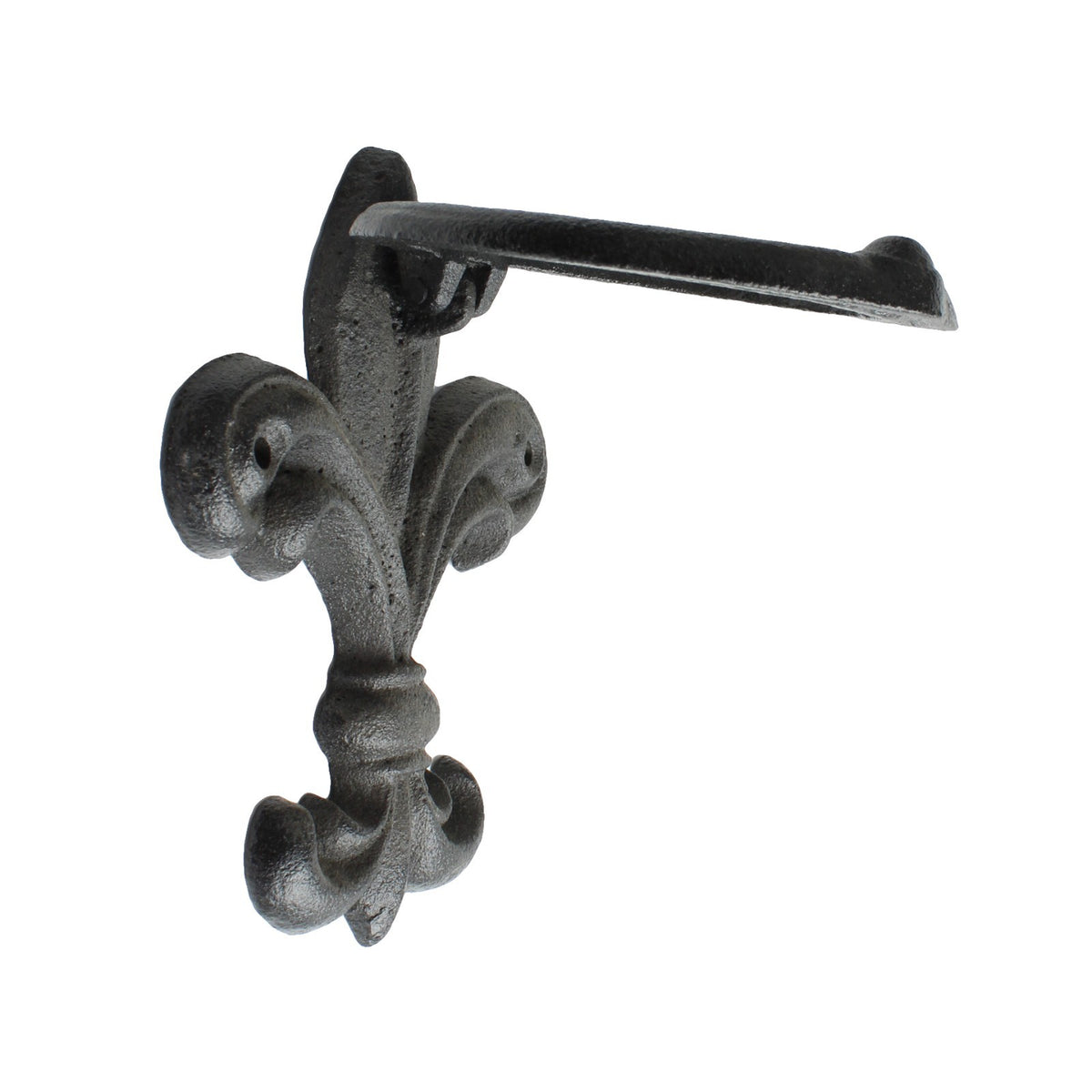 Black Fleur De Lis Door Knocker Rustic Victorian Front Door Accessory 6 inch