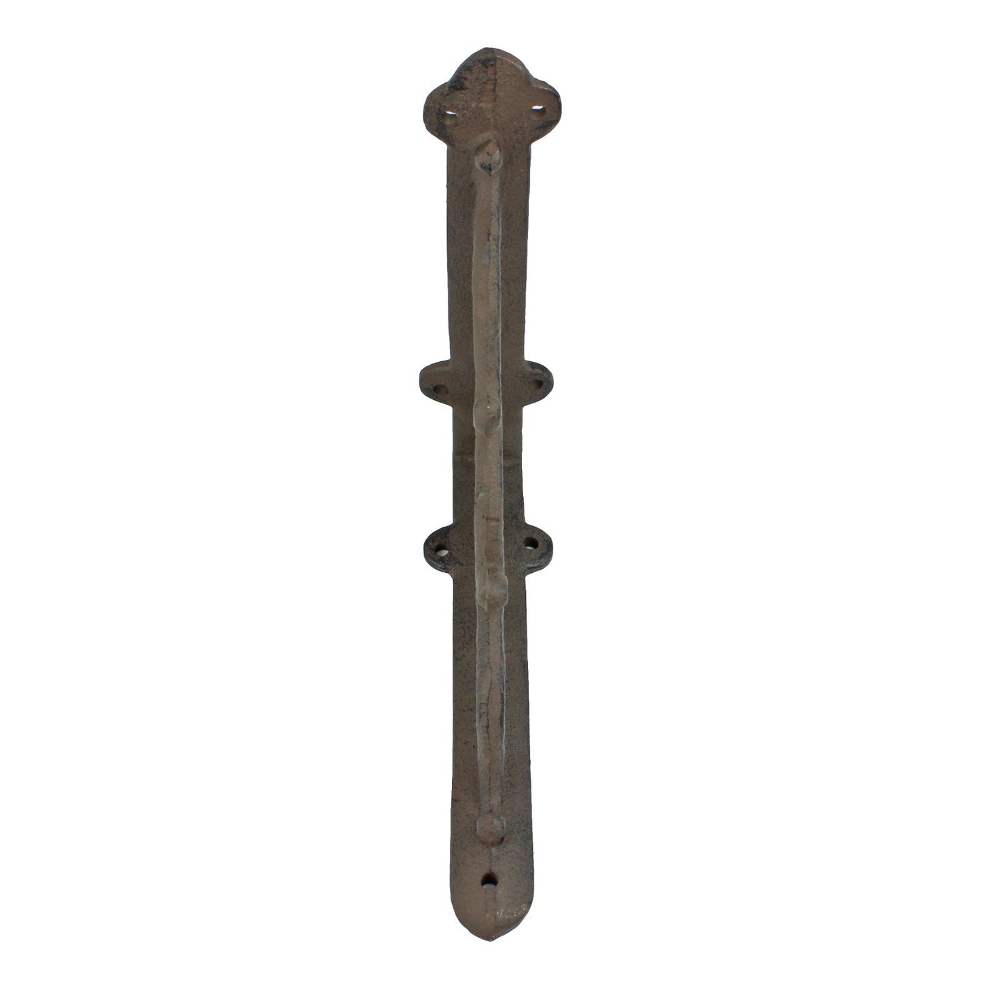 2 Rustic Cast Iron Cross Scrolls Shelf Brackets Antique Style Brace 7 3/8 inch