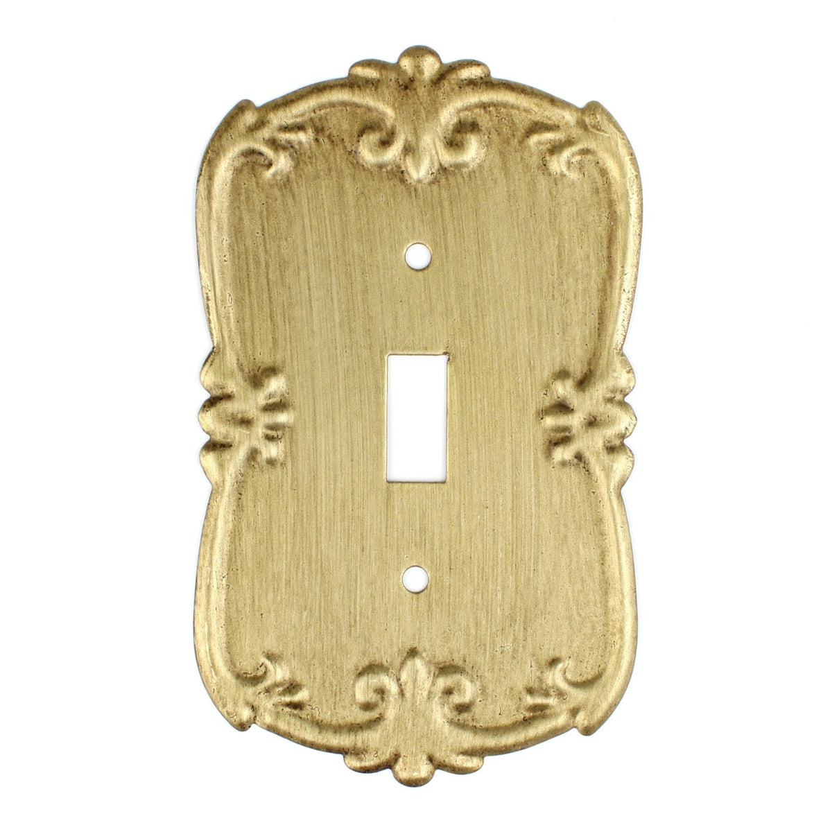 Ornate Gold Metal Floral Vines Single Toggle Switch Wall Plate Cover
