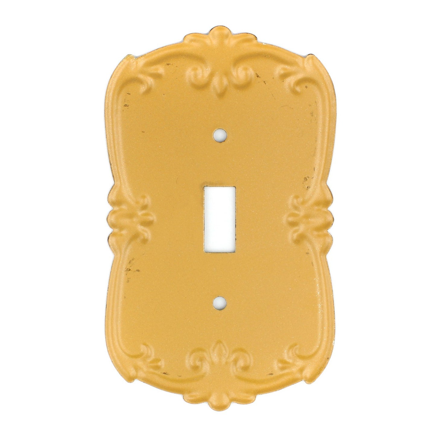 Ornate Gold Metal Floral Vines Single Toggle Switch Wall Plate Cover