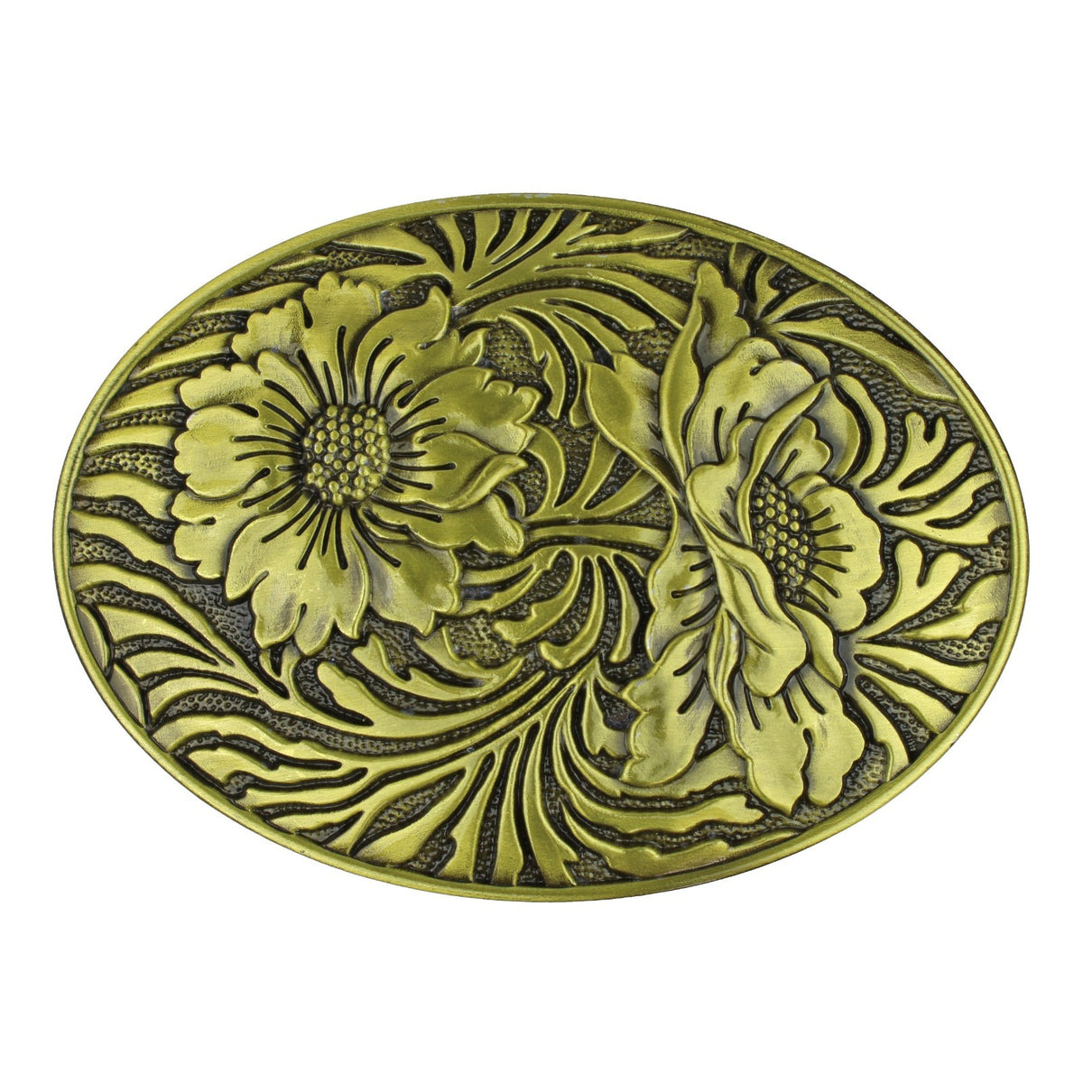 Sunflowers Western Cowgirl Belt Buckle Antique Bronze Finish For 1.5 inch Belts