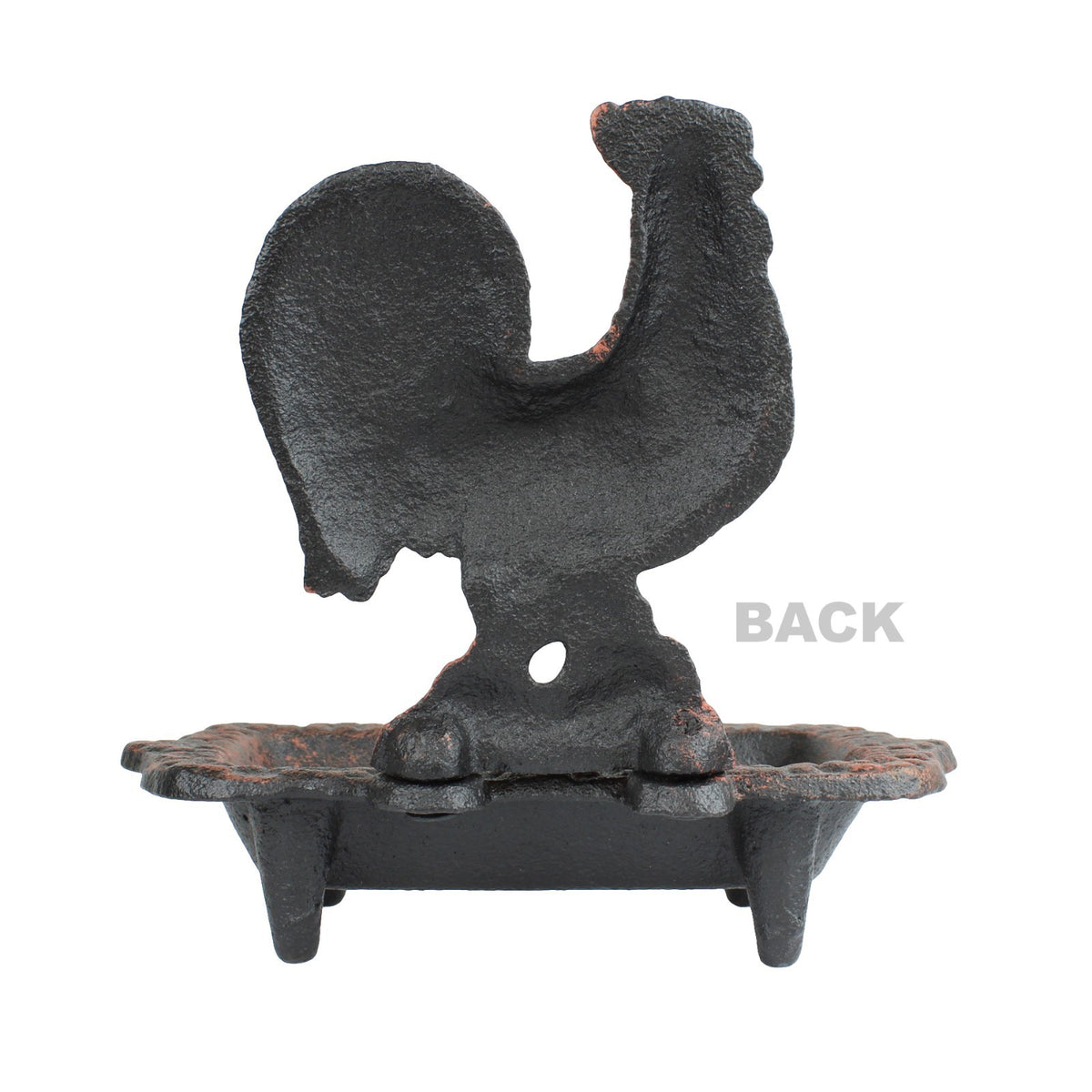 Rooster Soap Dish Cast Iron Country Bathroom Decor Rustic Antique Copper