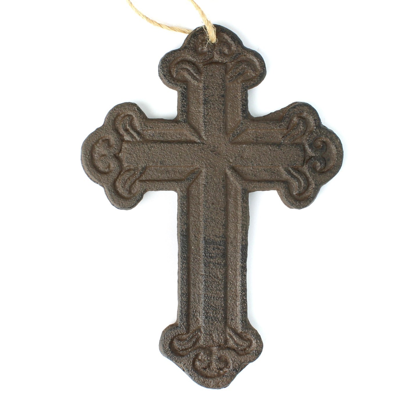 3 Assorted Small Cast Iron Wall Crosses Religious Rustic Home Decor 5 3/8 inch