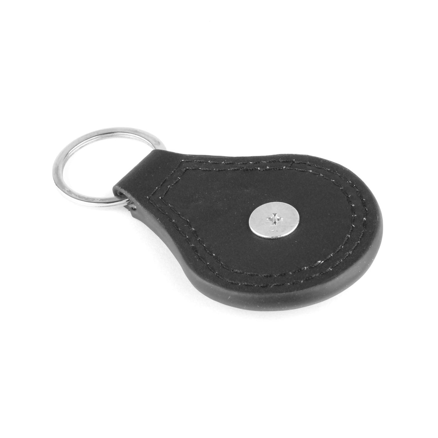 Black Leather Keychain Texas Map Copper Kneeling Cowboy Cross Horse Concho 3.5"