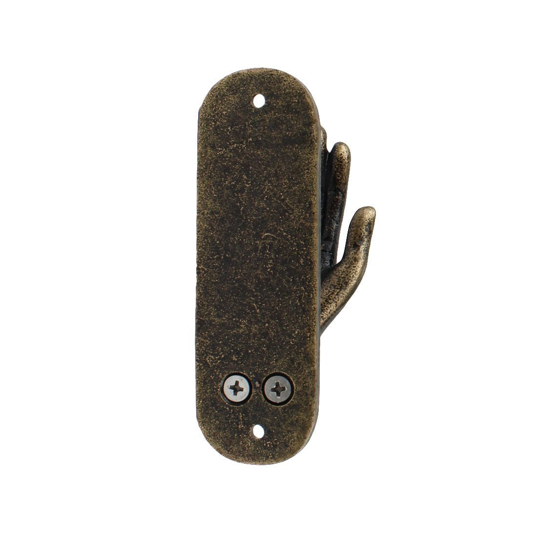 Cast Iron Hand Wall Hook Antique Bronze Open Palm Coat Purse Towel Hanger 4 3/8"