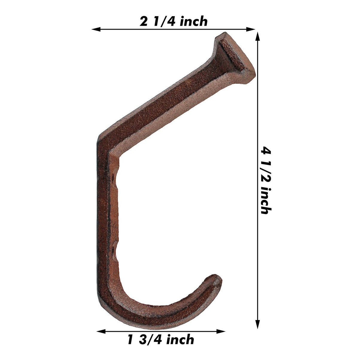 Cast Iron Railroad Spike Double Wall Hook Industrial Rustic Coat Towel Hanger