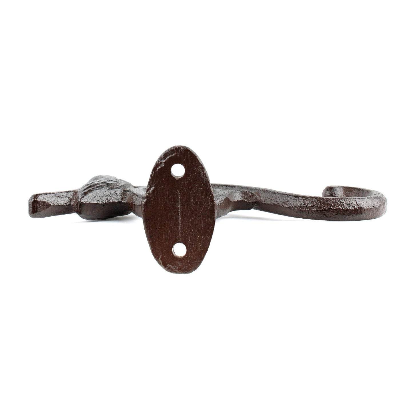 Cast Iron Bird Scrolls Wall Hook Rustic Brown Coat Key Purse Towel Metal Hanger