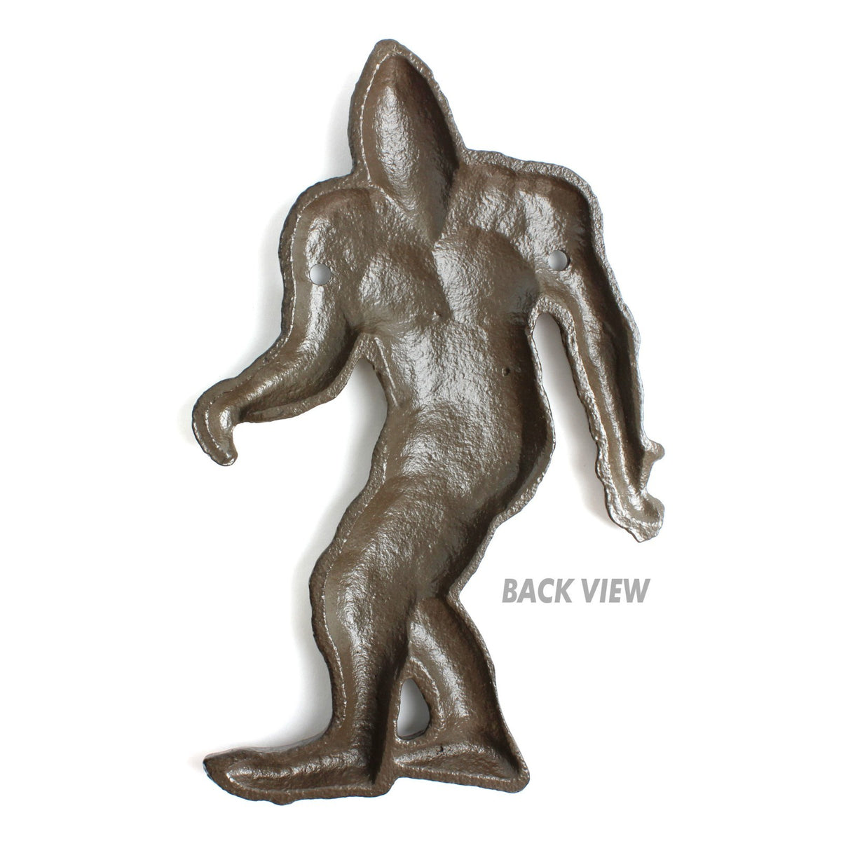 Cast Iron Bigfoot Wall Decor Sasquatch Metal Plaque Sign Rustic Cabin Art 7.5"