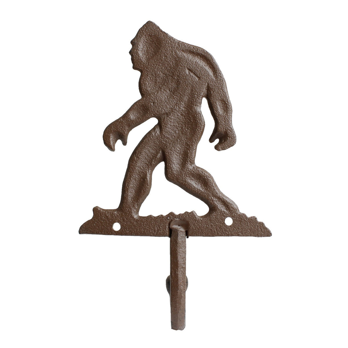 Cast Iron Bigfoot Wall Hook Rustic Sasquatch Coat Key Hanger Cabin Decor 8 inch