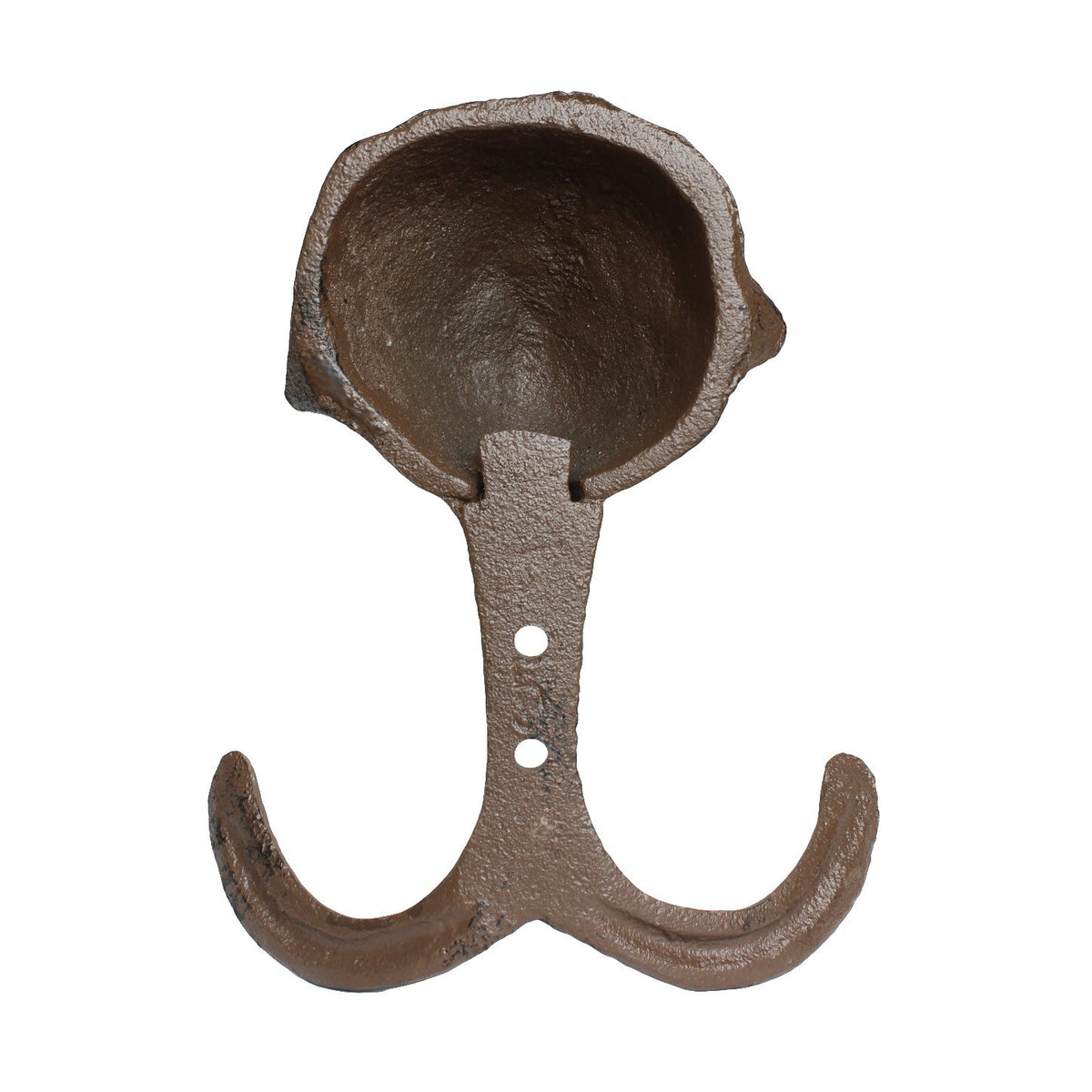 Cast Iron Dog Head Wall Hook Vintage Style Double Key Holder Leash Hanger 5 inch