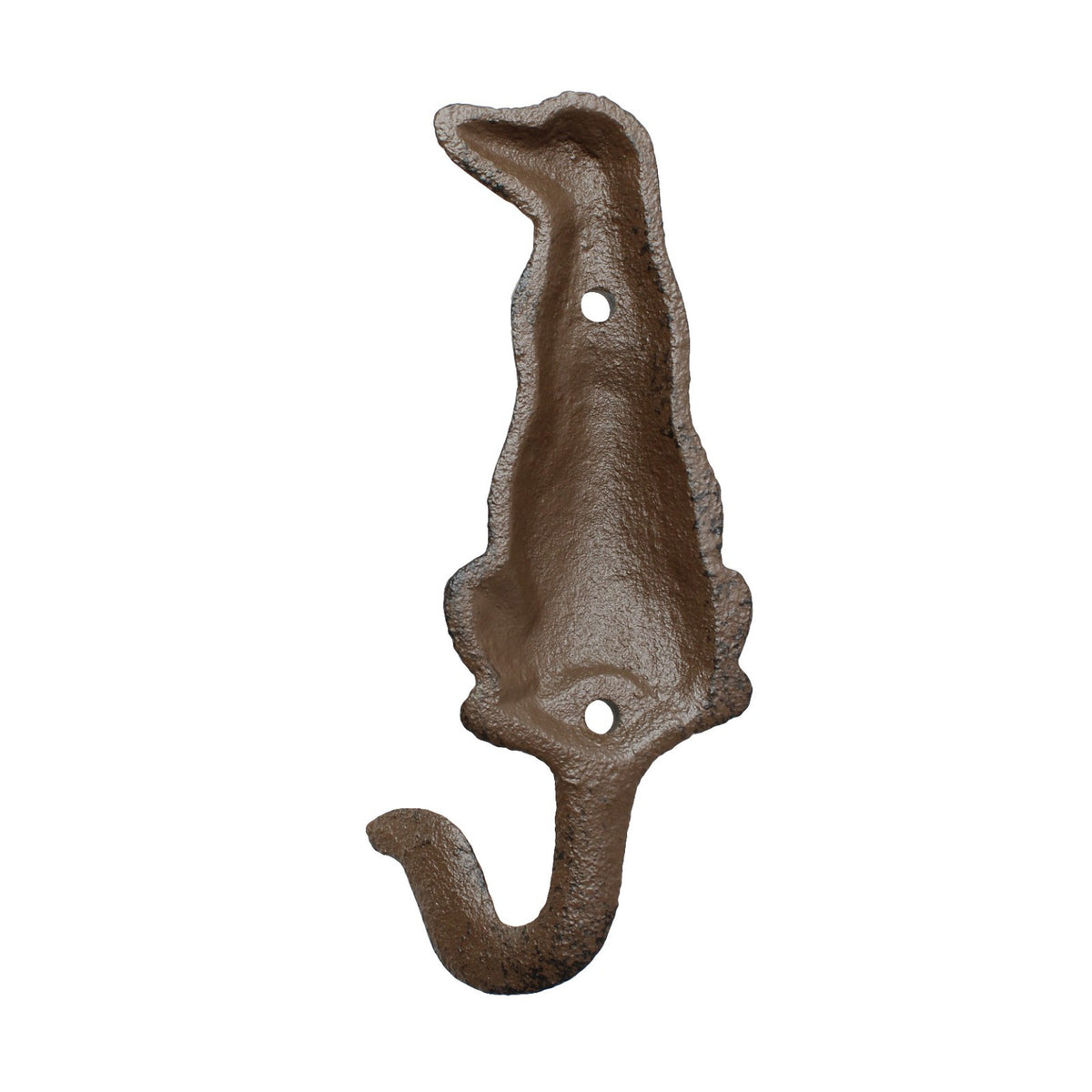 Cast Iron Dachshund Dog Tail Wall Hook Heavy Duty Key Leash Towel Hanger Rustic