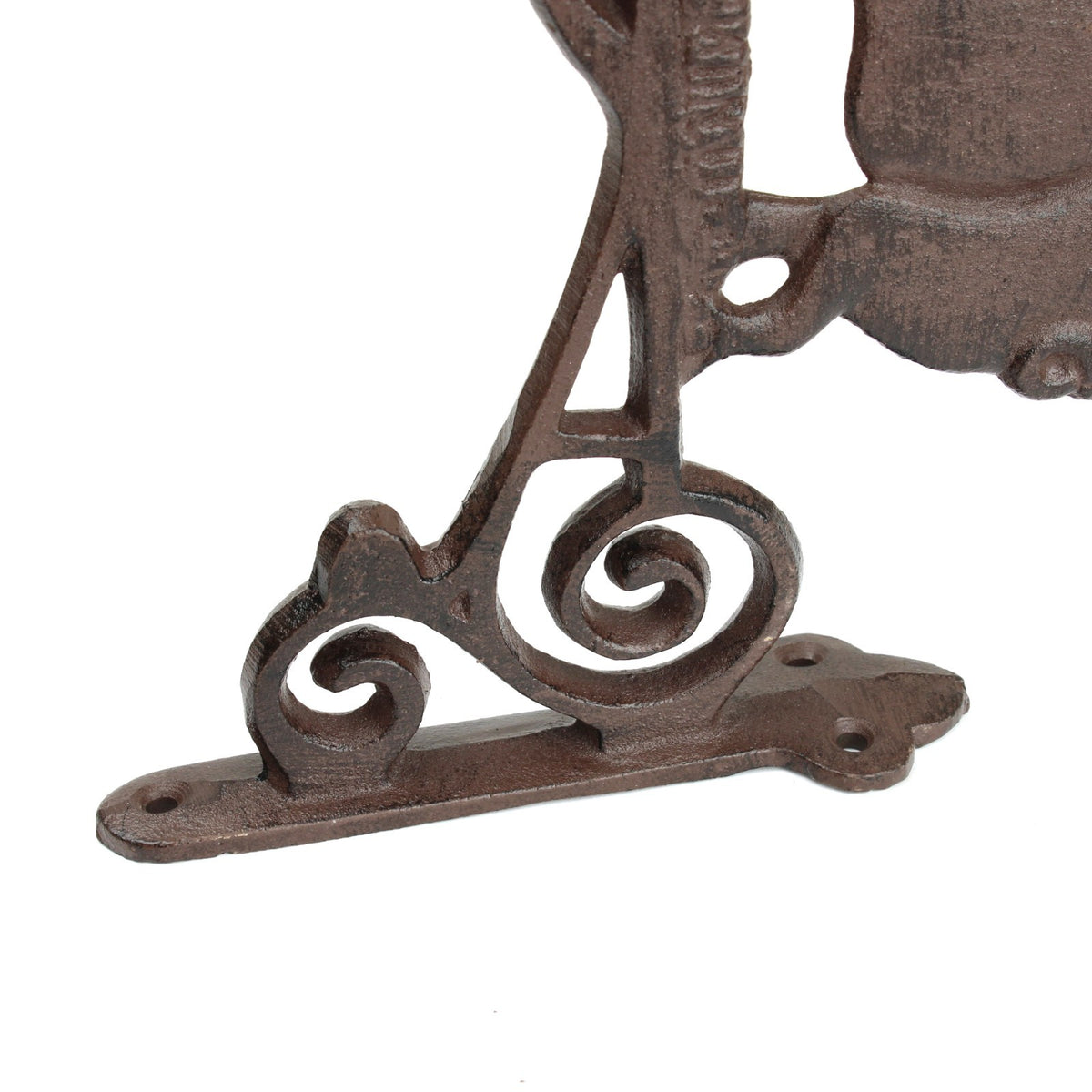 Cast Iron Pig Hanging Plant Bracket Hook Farmhouse Garden Basket Bucket Holder