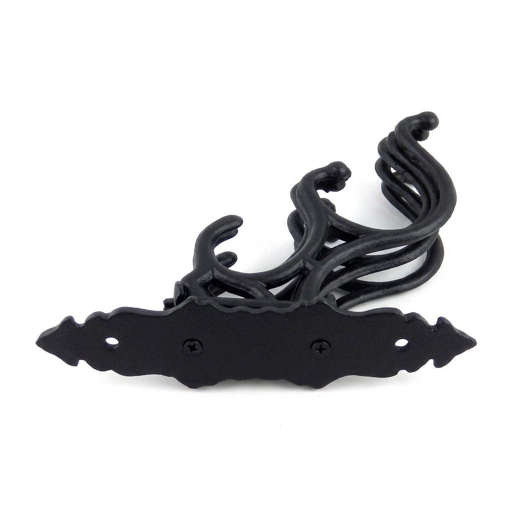 Cast Iron Swivel Wall Hook Matte Black Vintage Style Coat Towel Key Hanger Rack