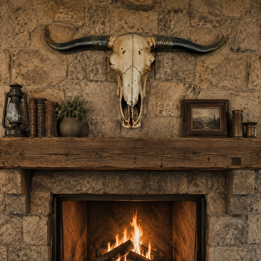 Western Faux Texas Longhorn Skull Steer Head Wall Decor Rustic Cabin 20 1/2 inch