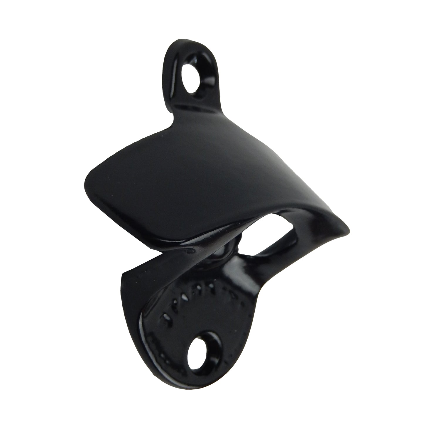 Starr Black Beer Bottle Opener Set with Metal Cap Catcher Wall Mounted w/ Screws