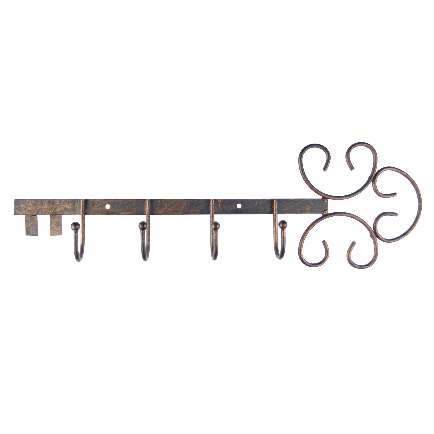 Metal Key Shaped Wall Hook Rack Key Dog Leash Coat Hanger Copper or Brown Finish