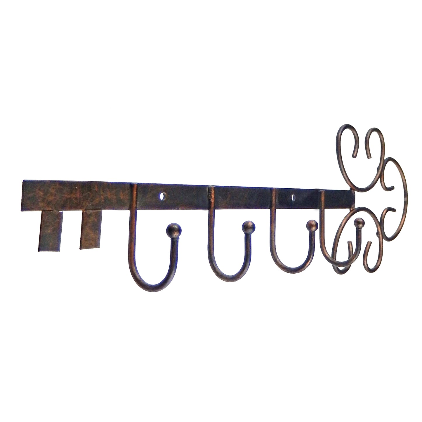 Metal Key Shaped Wall Hook Rack Key Dog Leash Coat Hanger Copper or Brown Finish