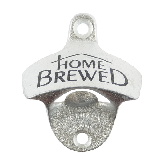Starr Cast Iron Home Brewed Beer Soda Bottle Opener Wall Mounted Zinc Plated