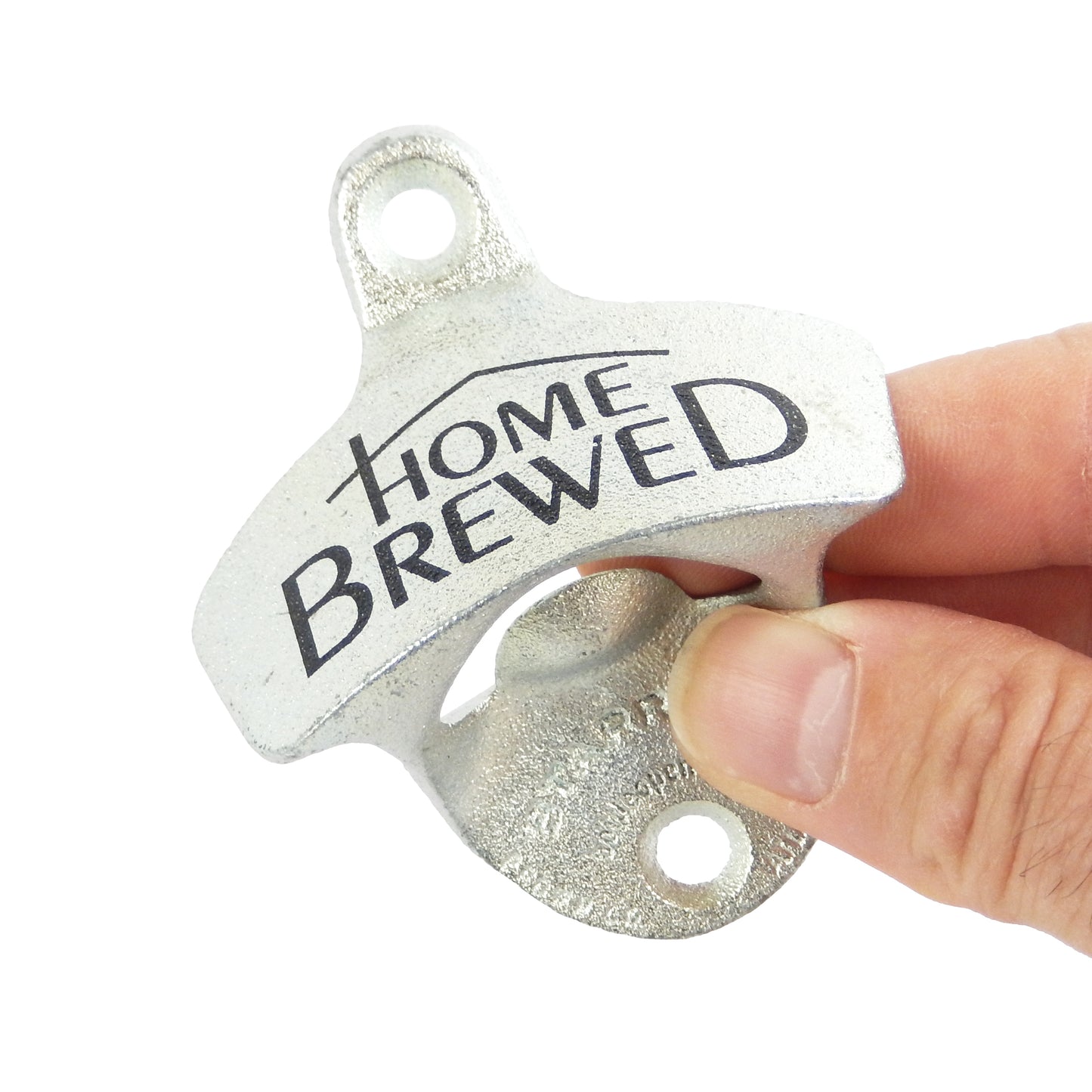 Starr Cast Iron Home Brewed Beer Soda Bottle Opener Wall Mounted Zinc Plated