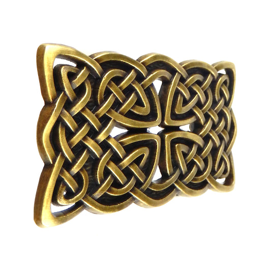 Men's Celtic Knots Cross Belt Buckle Antique Bronze Tone Fits 1.5 inch Belts